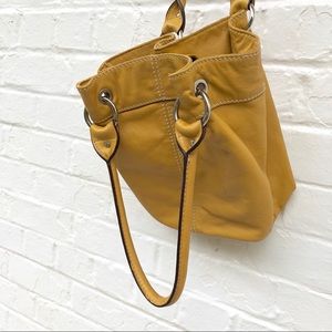 Tignanello Soft Camel Genuine Leather Satchel Bag